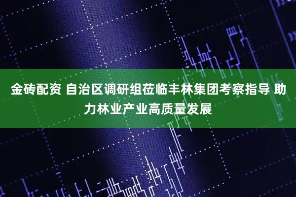 金砖配资 自治区调研组莅临丰林集团考察指导 助力林业产业高质量发展